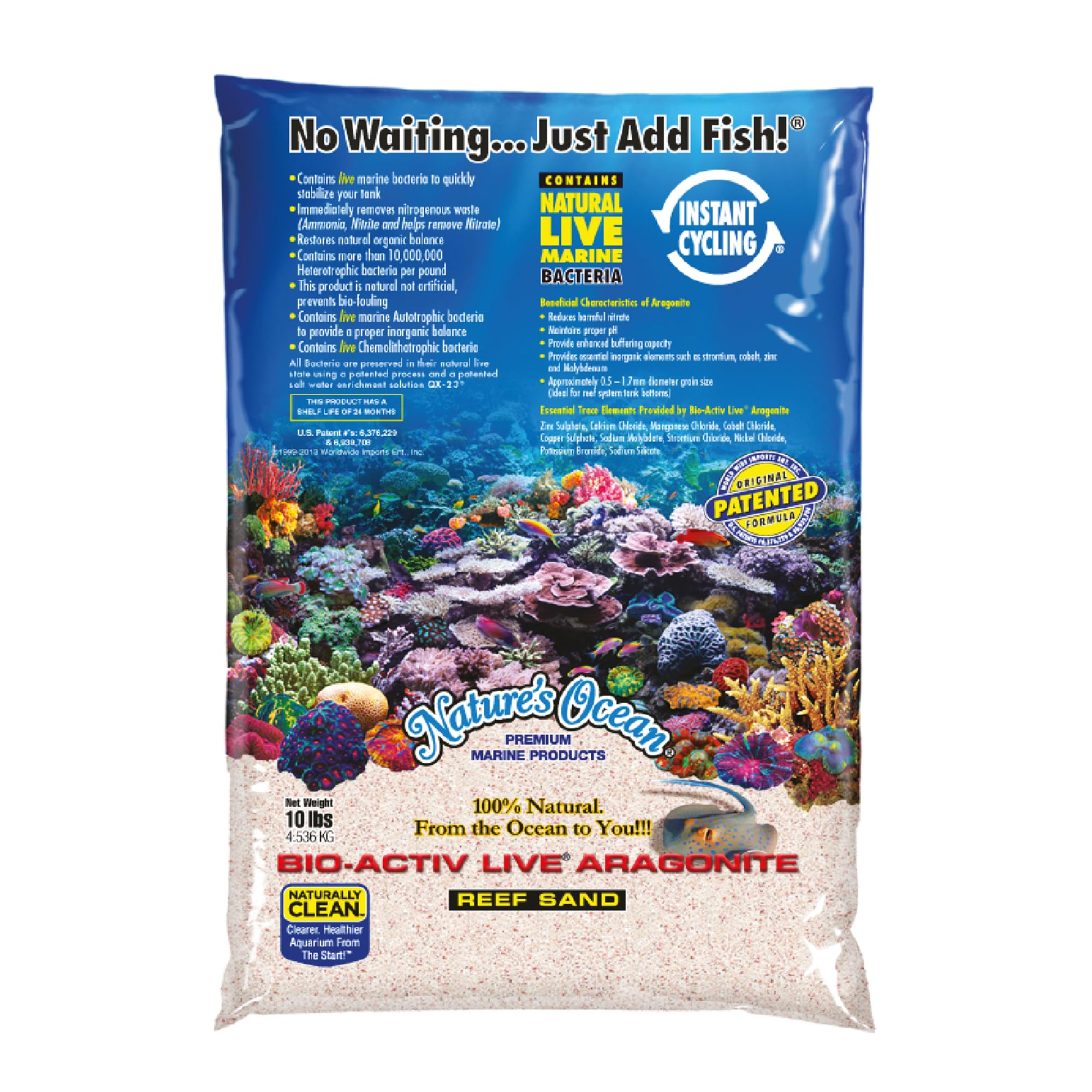 Bio-Activ Samoa Pink Live Aragonite Reef Sand, 20 lbs - Live Ocean Sand, Eco-Friendly for Aquariums, Ideal Choice for Easy Maintenance