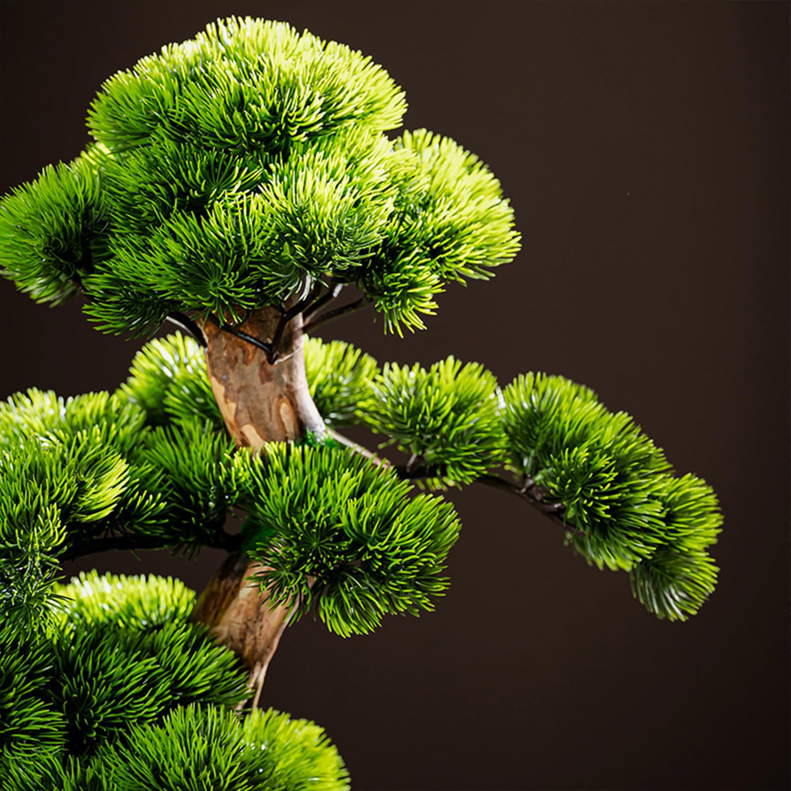 Künstliche Kiefer Bonsai Gefälschte Baum 17in Künstliche Willkommen Kiefer Bonsai, Japanische Zen Simulation Bäume Mit Kunststoff Topf, Gefälschte Immergrüne Bonsai Pflanze Dekoration