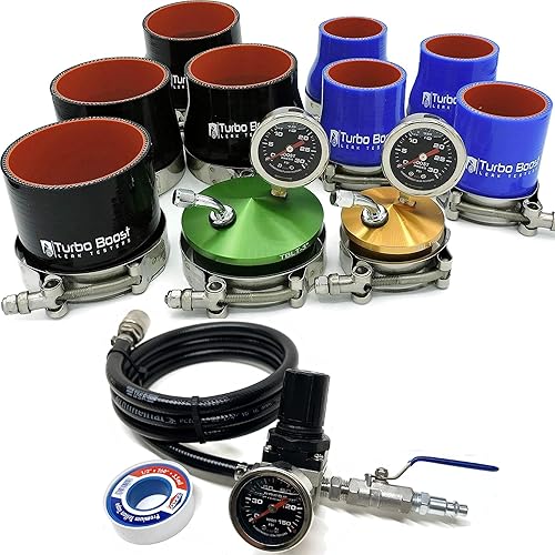 Shop Kit de probador de fugas de 2" a 4" y manguera de látigo de extensión de 5 pies con regulador de 150 PSI y válvula de cierre