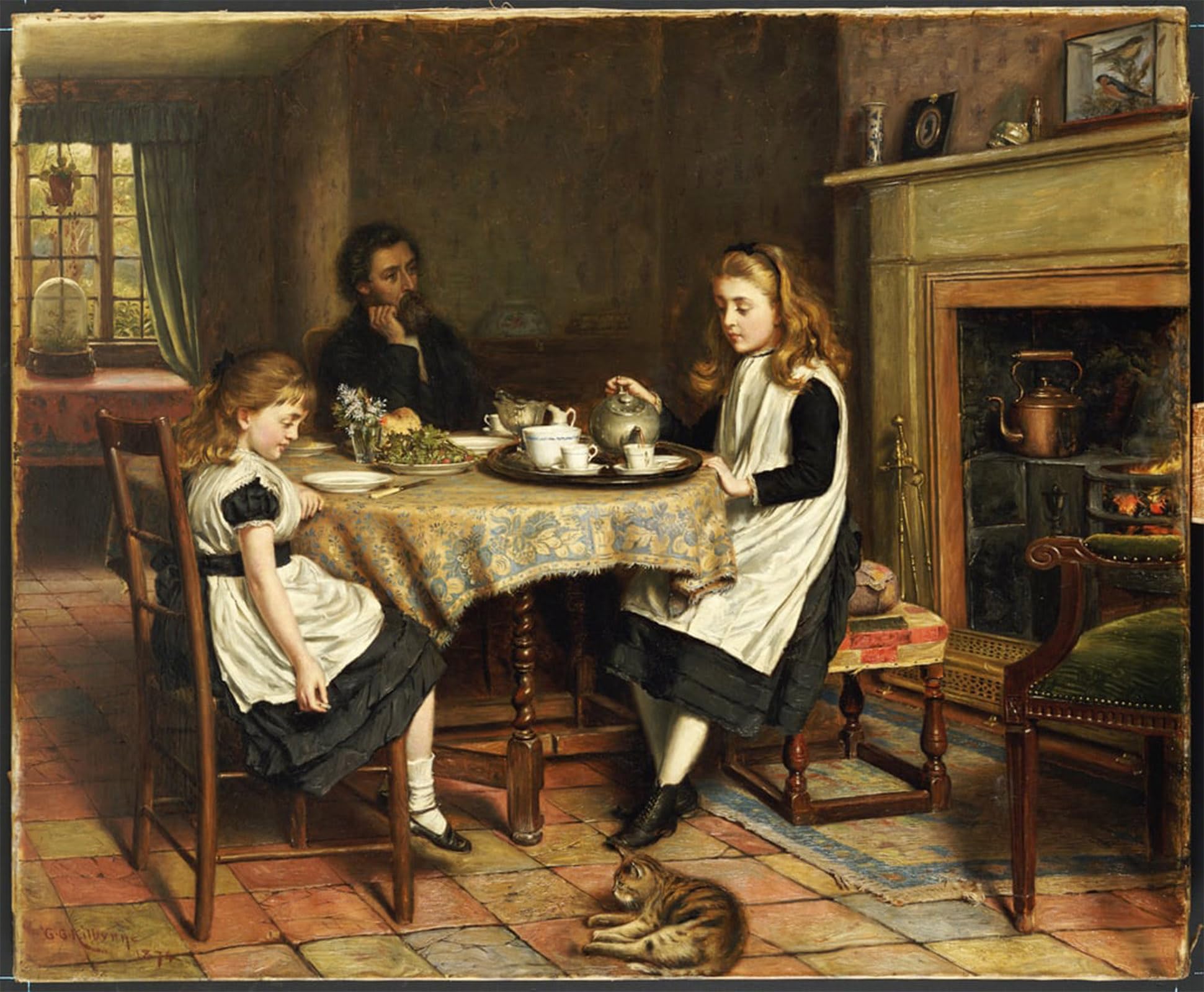 POSTERIIk Vintage Print Pop Art Landscape Artwork There Is No Fireside.. by George Goodwin Kilburne Art Prints for Office Home Decor 60x90cm