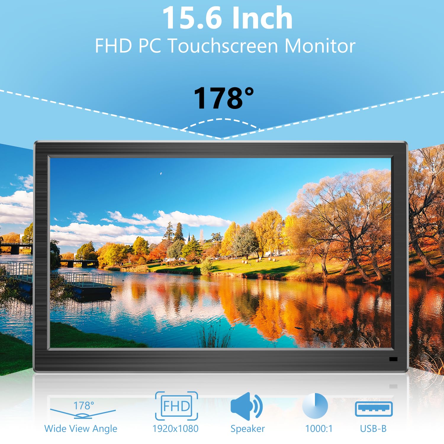 Amazon.co.jp: Prechen 15.6インチ タッチスクリーンモニター
