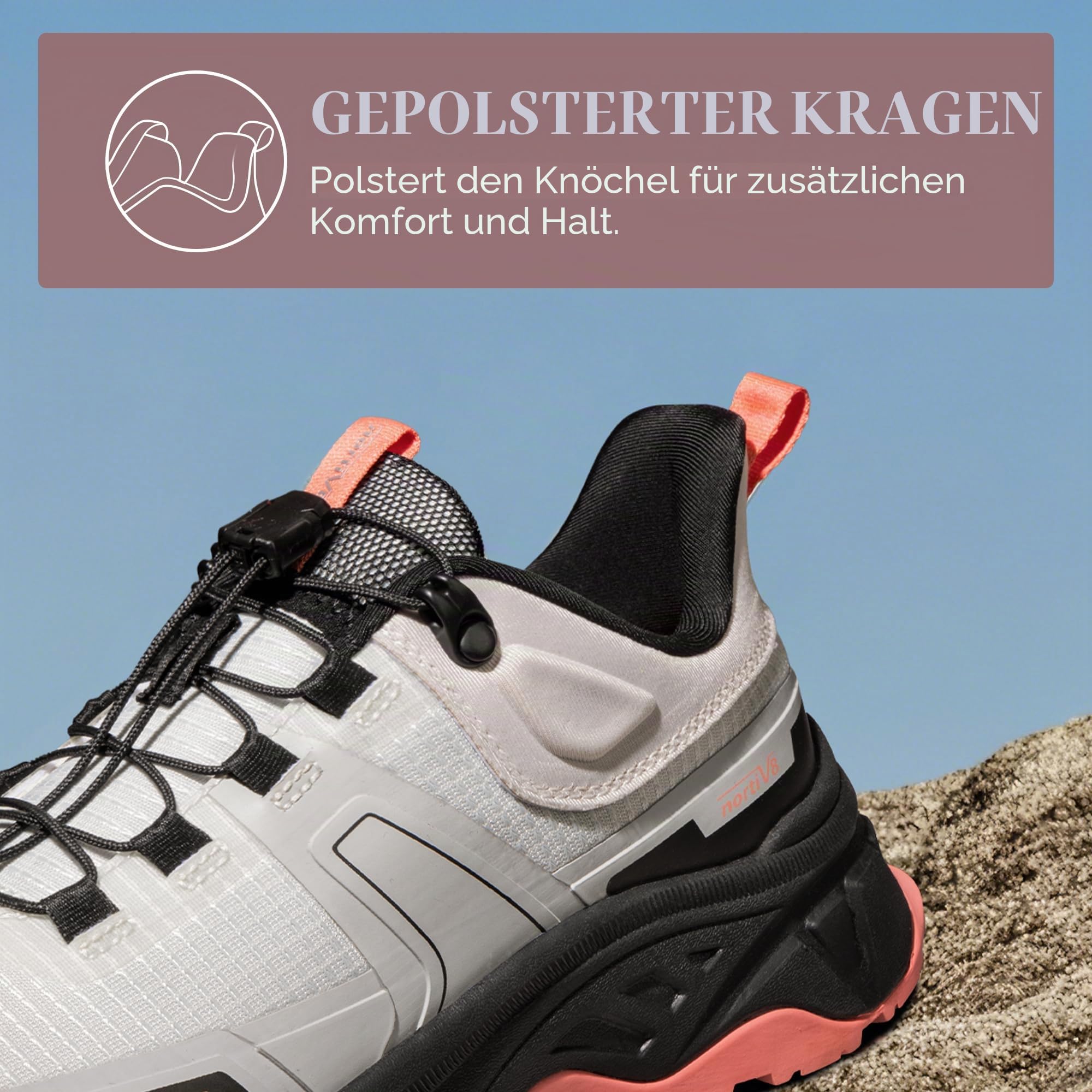 NORTIV 8 Damen Wanderschuhe leichte atmungsaktive Mesh Trekking Outdoor Arbeitsschuhe