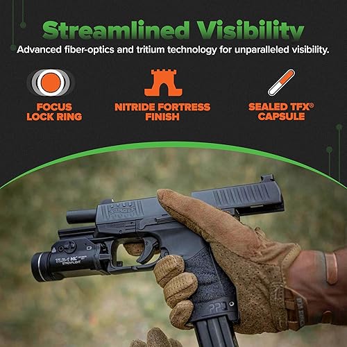 Miniatura 7 de TRUGLO Tritium - Vista nocturna de alta visibilidad con punto blanco de luz diurna y punto verde brillante de tritio de poca luz, compatible con