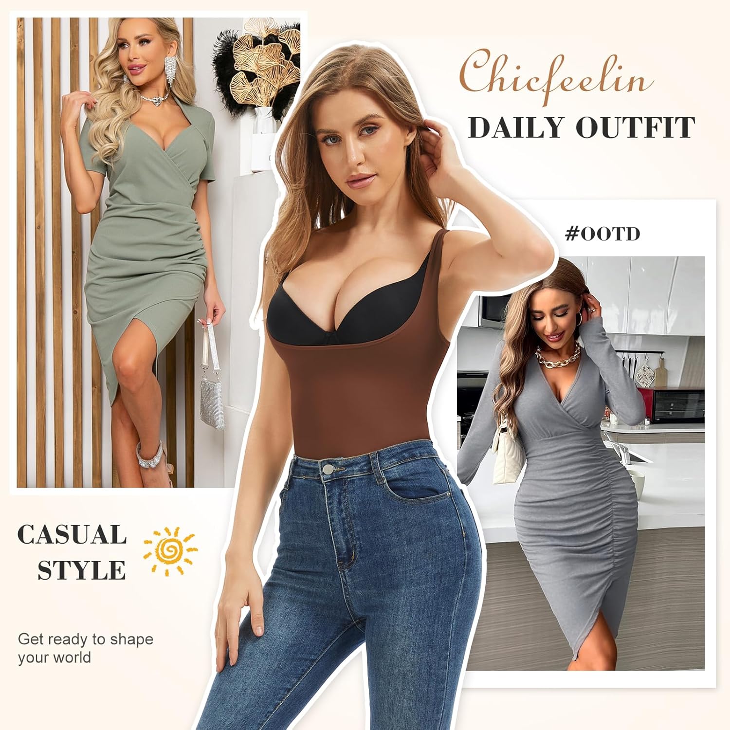 Women's Underbust Shaperwear Tank Tops Tummy Control Seamless Shaping Camisole Slimming Tanks - Image 5