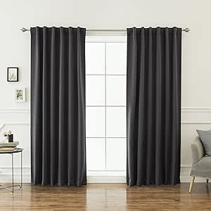 Best Home Fashion Thermal Insulated Blackout Curtains - Back Tab/Rod Pocket - 52