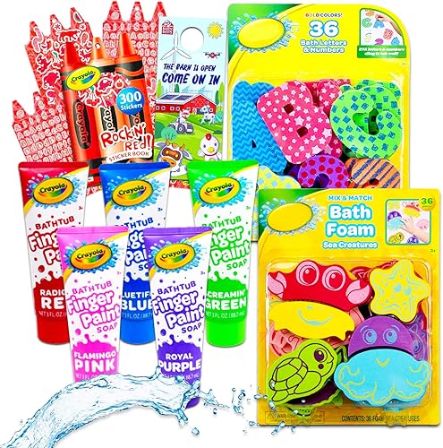 Crayola - Juego de juguetes de ducha para niños, juego de 10 piezas Crayola con pintura de baño Crayola, para encontrar a Nemo, juguetes de baño y