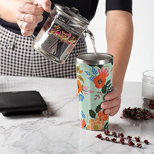 Miniatura 4 de Corkcicle Vaso de viaje de acero inoxidable con triple aislamiento con tapa inastillable, reutilizable (16 onzas16.1 fl oz, floral animado)