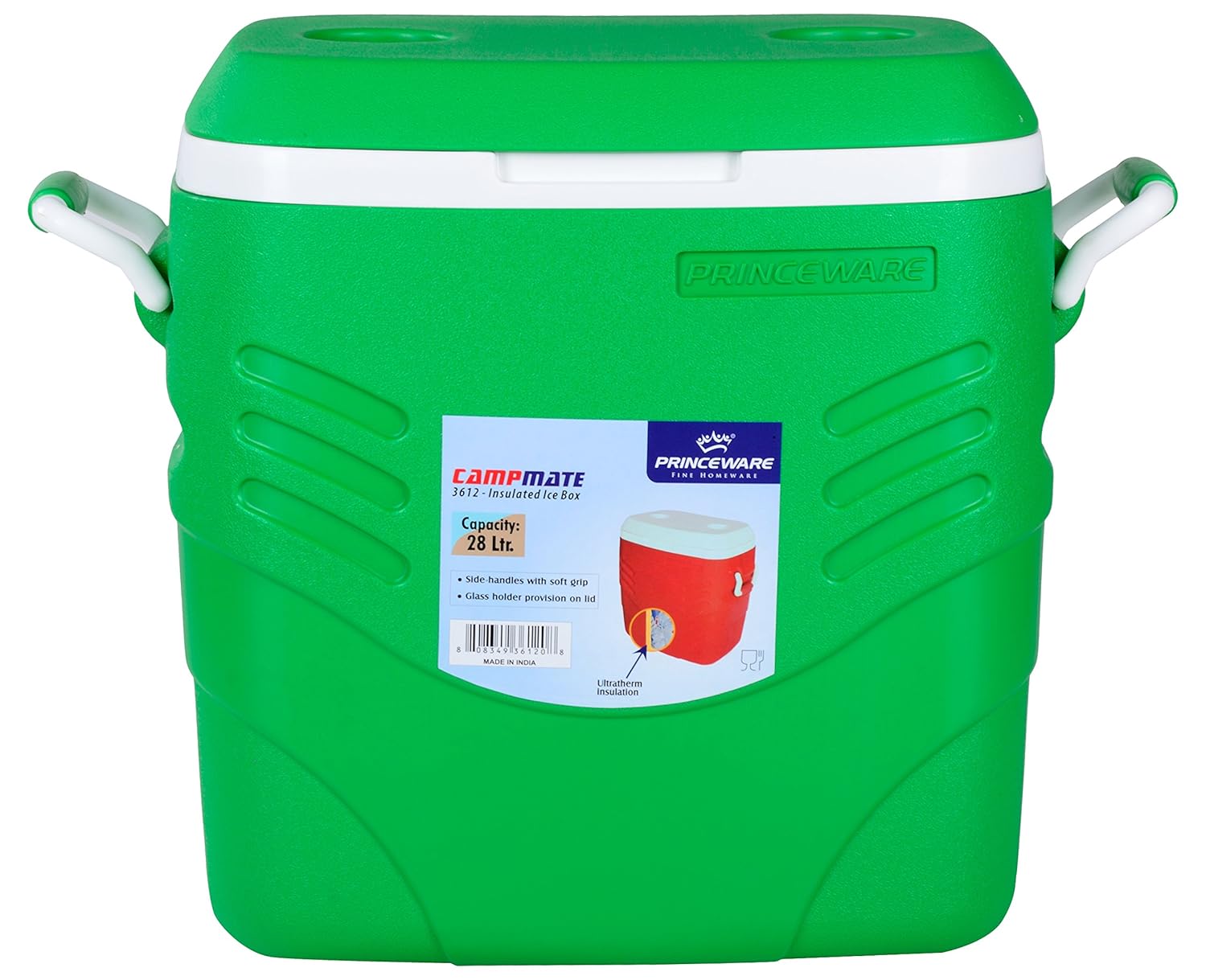Buy Princeware Plastic Ice Box with Handle, 28 Liters, Green Online at
