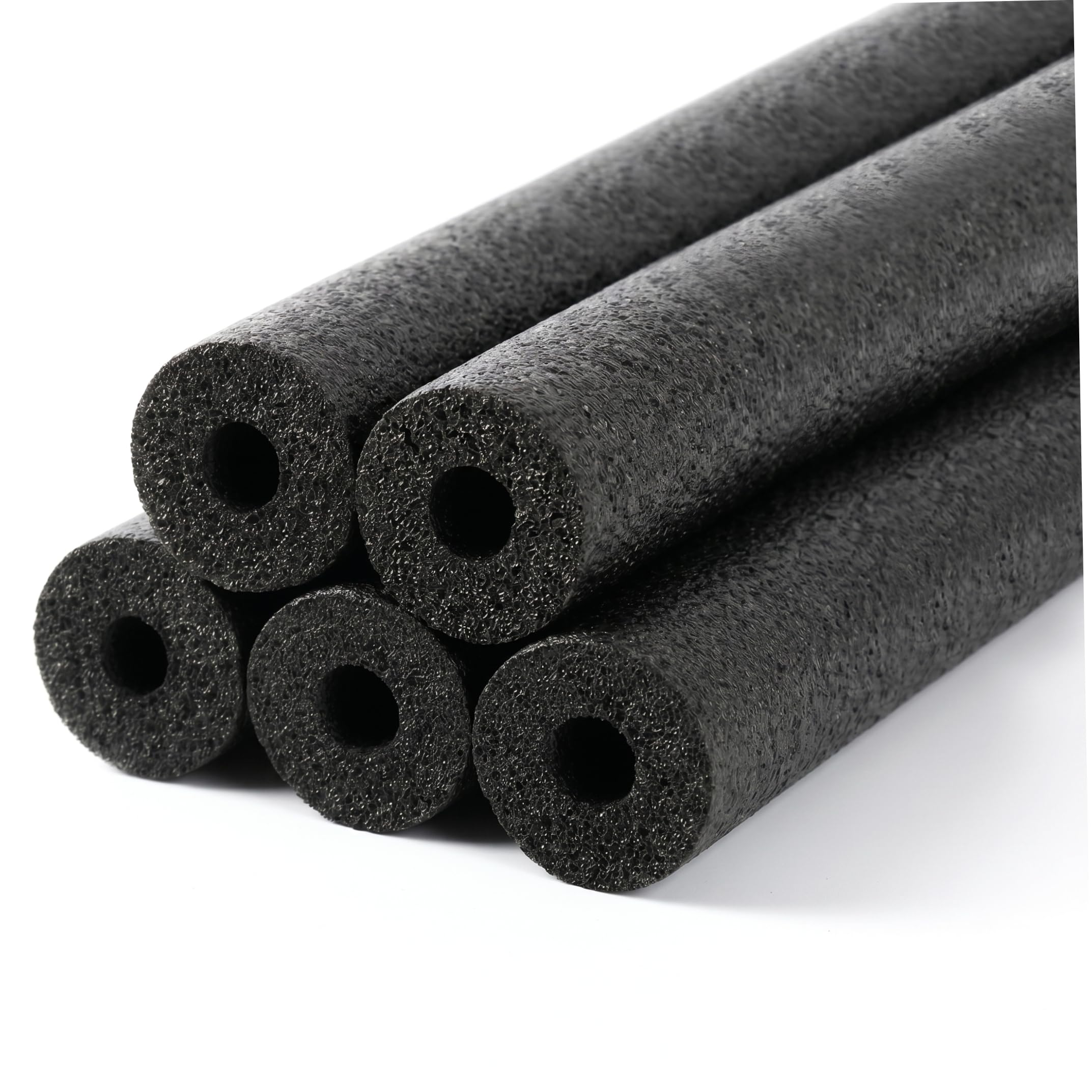 Lot de 5 nouilles de piscine jumbo en mousse creuse de 150 cm, accessoire d'eau antidérapant et anti-rayures, noir
