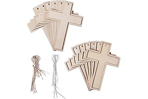 5 Inch Unpainted Wooden Crosses for DIY Crafts