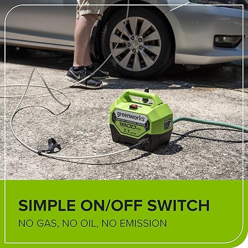 Miniatura 5 de Greenworks Lavadora a presión eléctrica de 1800 PSI (1.1 GPM) con certificación PWMA