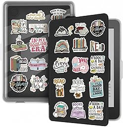 Funda para lector electrónico, compatible con Tolino Shine Color/Shine 5/4 y Kobo Clara Colour/BW/2E, delgada, sueño/despertar automático, incluye 50 pegatinas retro para lectura