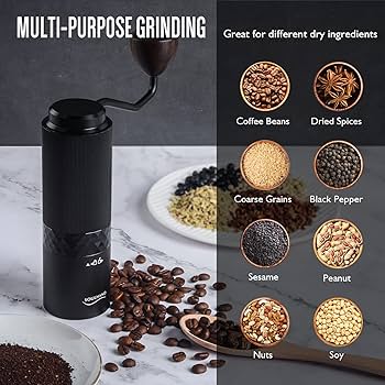 Amazon | Soulhand 2イン1 ポータブルコーヒーグラインダー 電気/手動