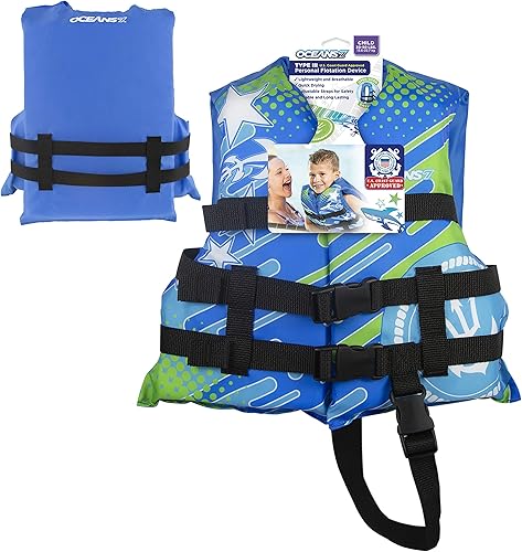 Miniatura 3 de Oceans 7 US Coast Guard Approved Life Jacket for Infant, Kids, Youth,  Type II & III Vest, Personal Flotation Device