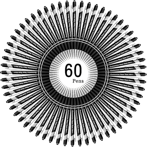 Vista 82 de Aolun Bolígrafo personalizado, bolígrafo grabado personalizado con lápiz capacitivo, metal suave al tacto, introduce el nombre, logotipo o mensaje