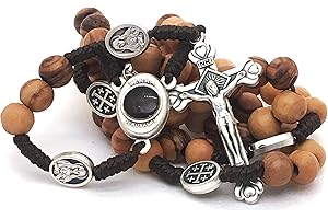 Carved Olive Wood Rosary - Crafted by Local Artisans