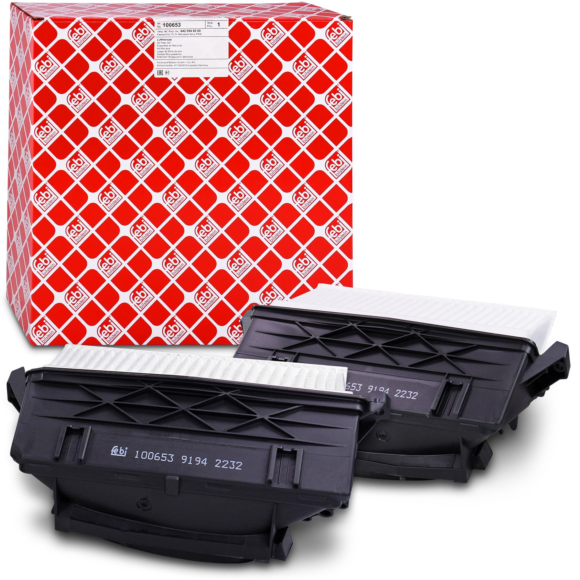 AIR FILTER KIT 100653 FOR OM642.940/950/822/836/832/830/850/856/858/852 3.0L
