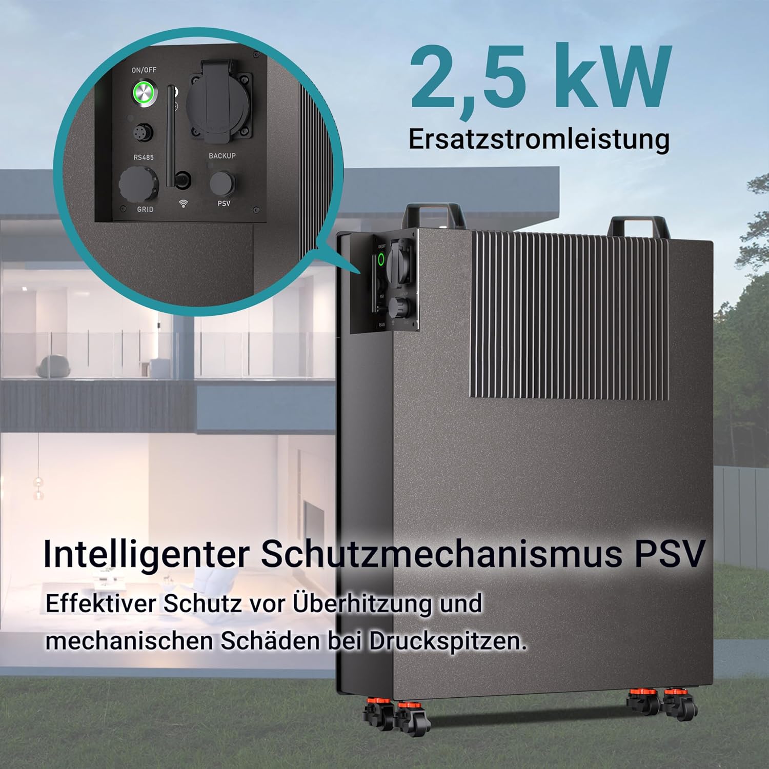 Marstek Venus E ports and 2.5 kW backup power