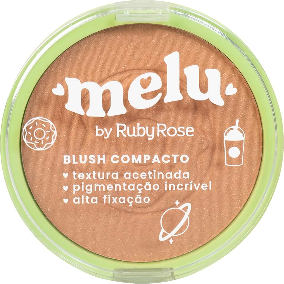 Blush Compacto Melu RR8714 Caramel RubyRose