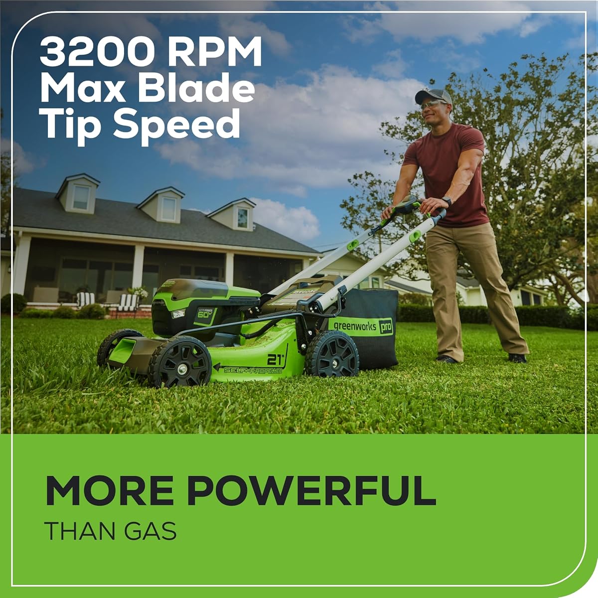 Greenworks 60V 21in Push Lawn Mower view 4