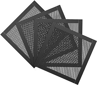 MoKo 120mm Dust Filter for Computer Cooler Fan, [4 Pack] Magnetic Frame PC Fan Dust Mesh PC Cooler Filter PVC Dustproof Cover Computer Fan Grills - Black