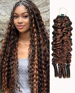 P4/30 Auburn-Chocolate Brown 16 Inch Human Crochet Hair for Black Women Feather Crochet Extensions 55g 40 Strands Resusable Miracle Look Hair Bundles Soft Lightweight Small Knots Burmese Curly