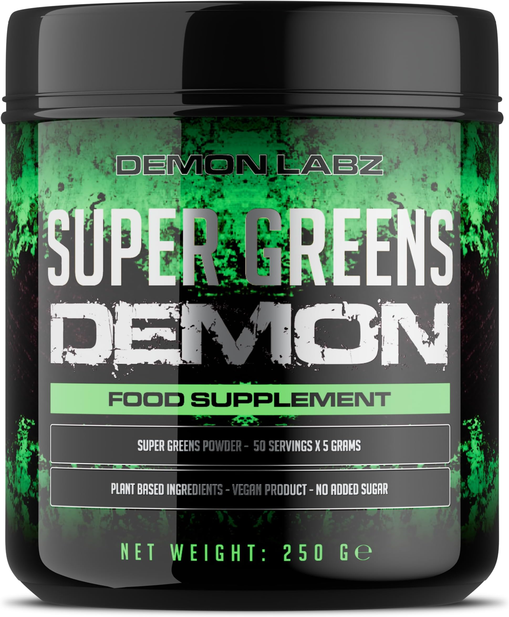 Super Greens Demon – Packed Full of Vegetables and Superfoods, Vegan & Vegetarian Friendly, Superfood Powder with No Artificial Ingredients or Bulking Agents (250g, 50 Servings)