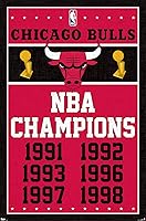 Vista 1 de Trends International Póster de pared de Chicago Bulls Champions de 22.375 x 34 pulgadas