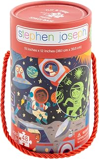 Stephen Joseph Glow in the Dark Puzzle for Kids, Space 48-Piece