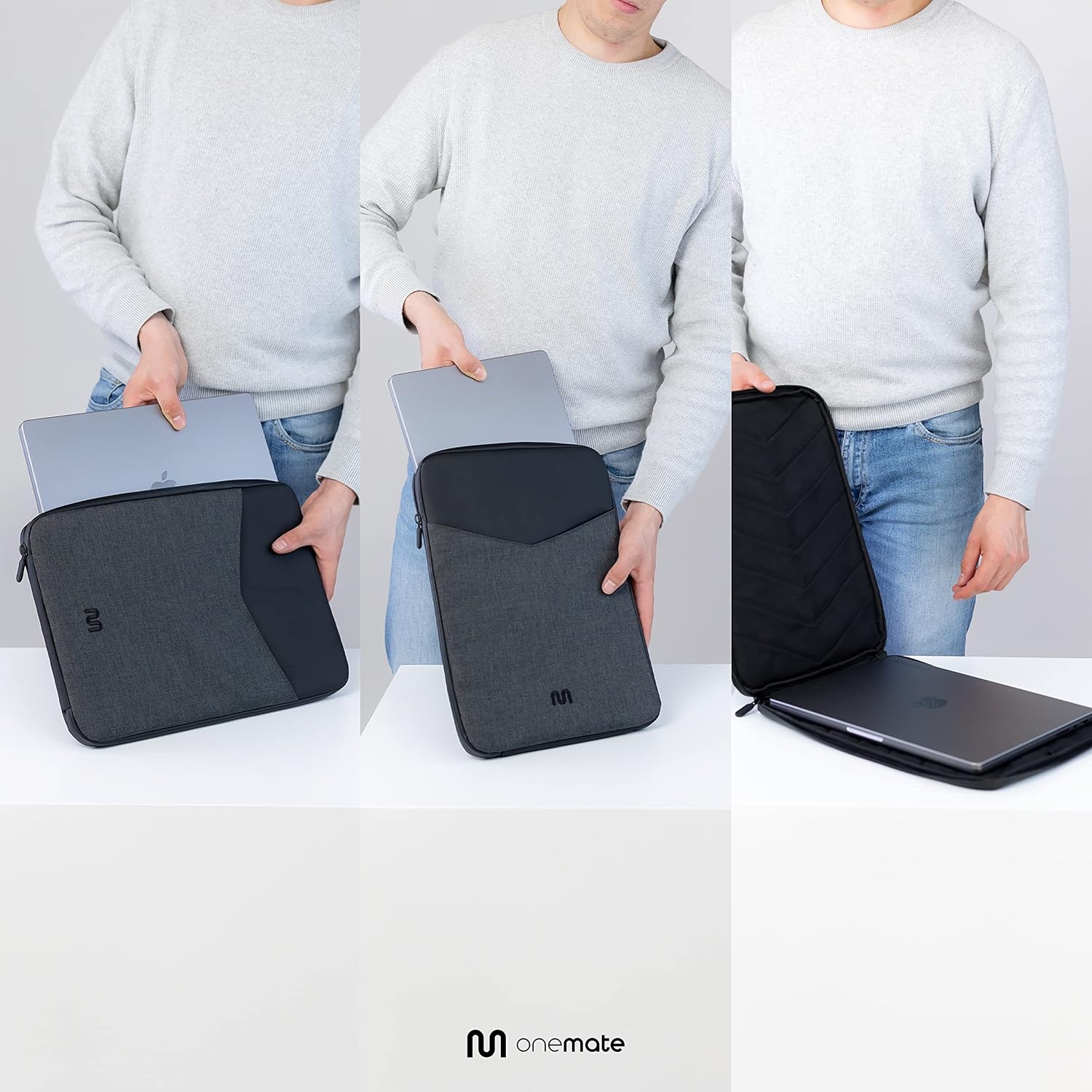Laptop Bag 14 & 16 Inch with Waterproof Zipper - Laptop Sleeve Protective Case Fits Laptops and Tablets - High Quality Laptop Sleeve with Pen and Document Compartment Black (For 16 Inches)
