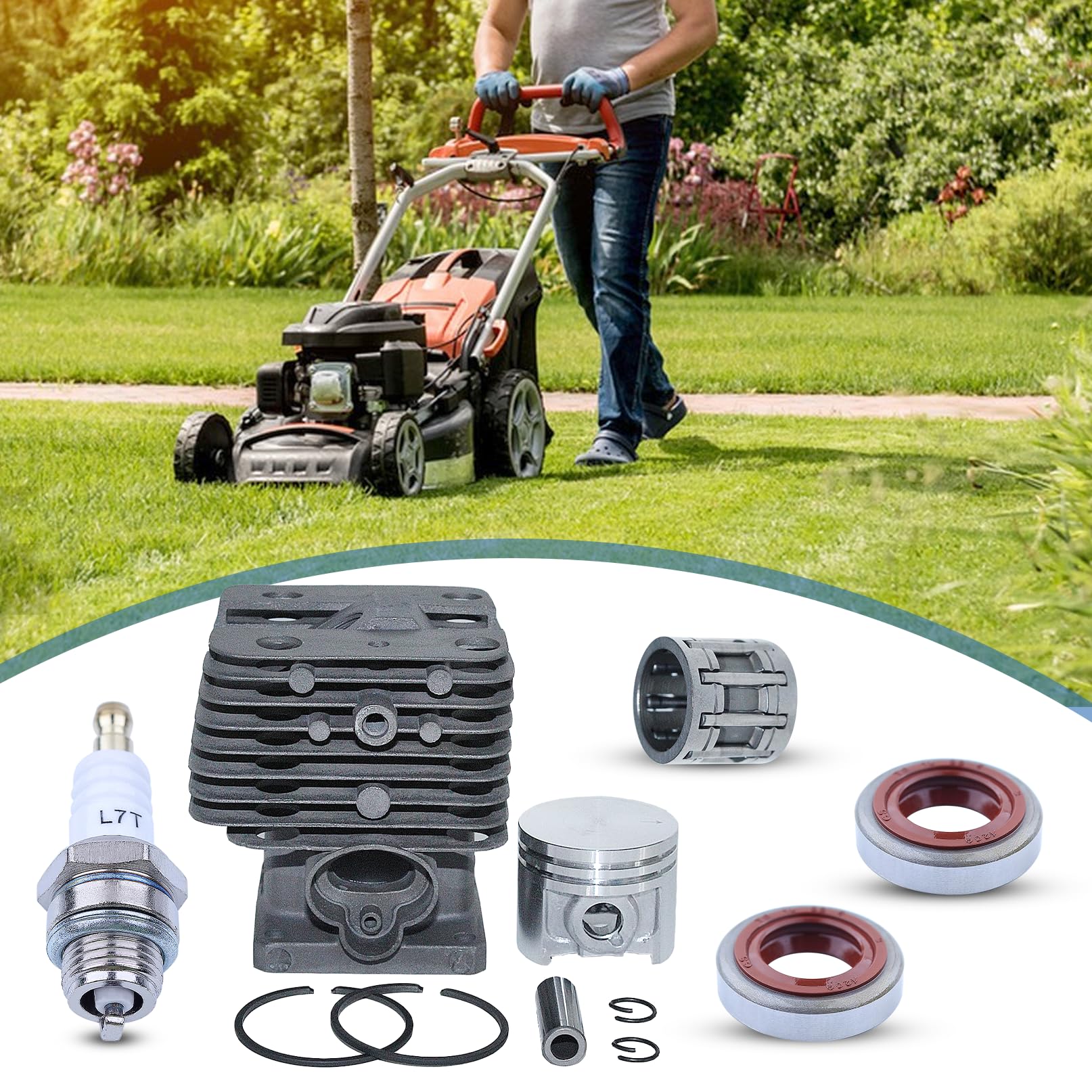 40mm Zylinderkolben Kit Für Stihl FT250 HT250 FS250 FS250R FS202 FS120 FS200 Freischneider Ersetzen Sie 4134 020 1214.