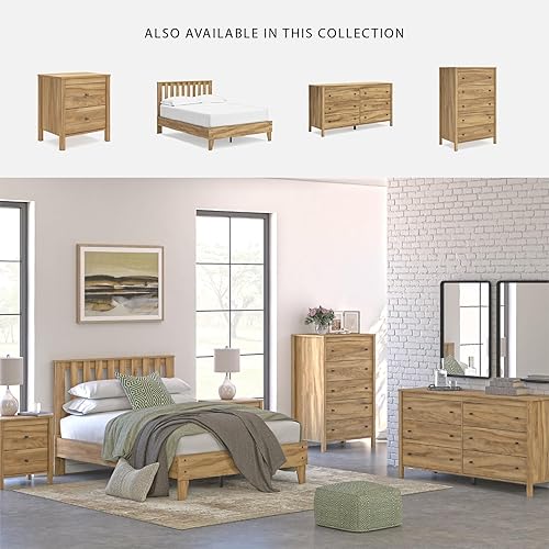 Miniatura 137 de Signature Design by Ashley - Base de cama con plataforma de granja casual Shawburn, tamaño matrimonial, cal desgastada Encalar,Gris (rustic