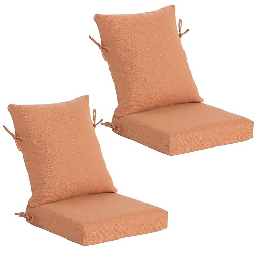 Outdoor Deep Seat Cushions (20"x20") 2 Sets, Water-Resistant Fade Resistant