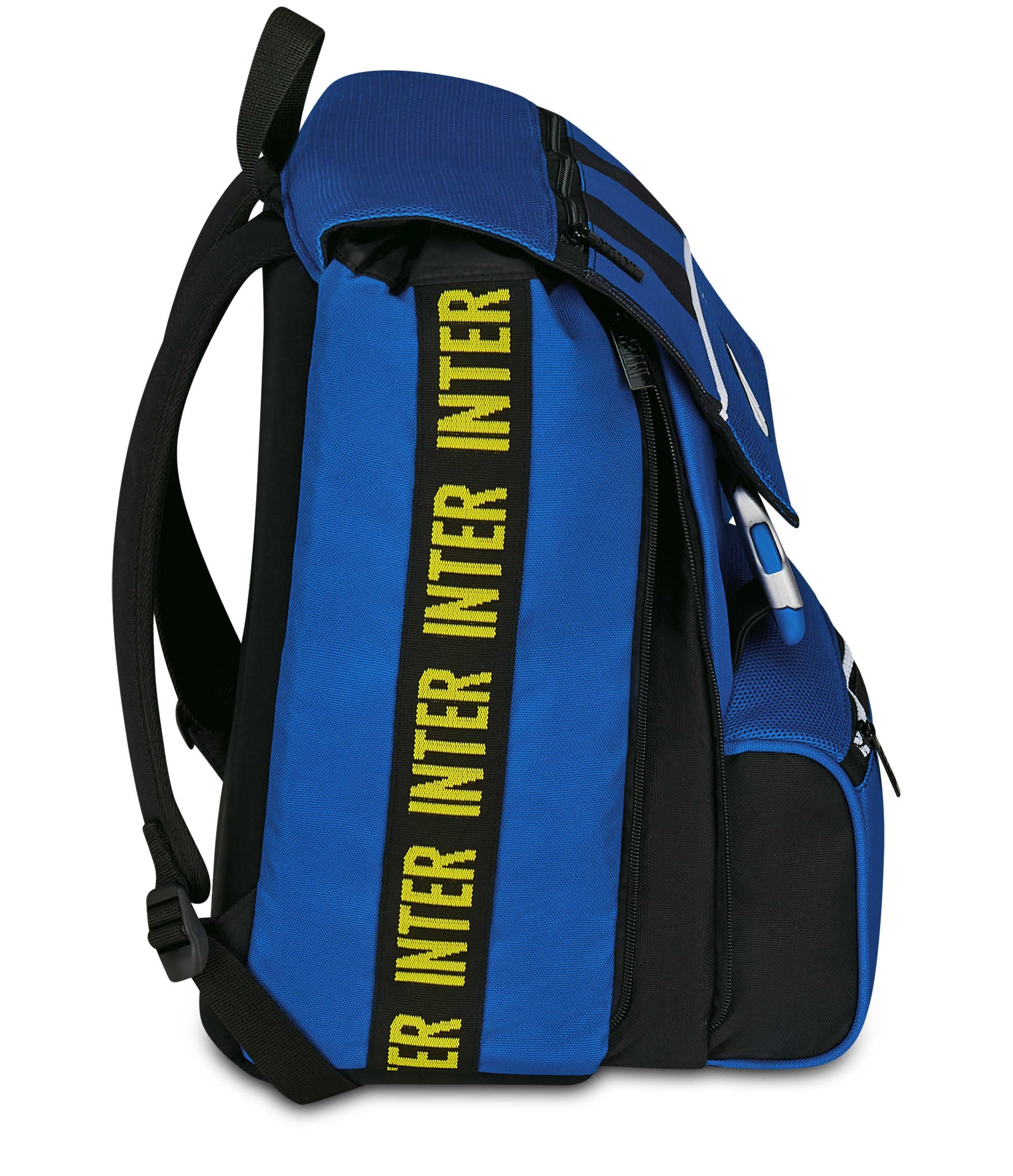 Seven Inter Zaino Calcio Doppio Scomparto Estensibile, Blu, Maxi Capienza, Schienale Preformato, Bambino, Elementare