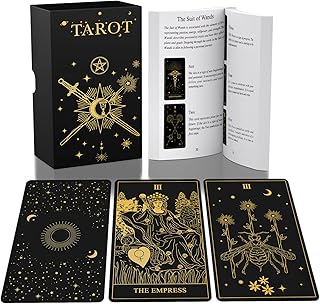Sponsored Ad - ACELION Original Tarot Card Set with Guide, 78 Pieces of Tarot Cards with Gold foil on The Surface， Fortun...