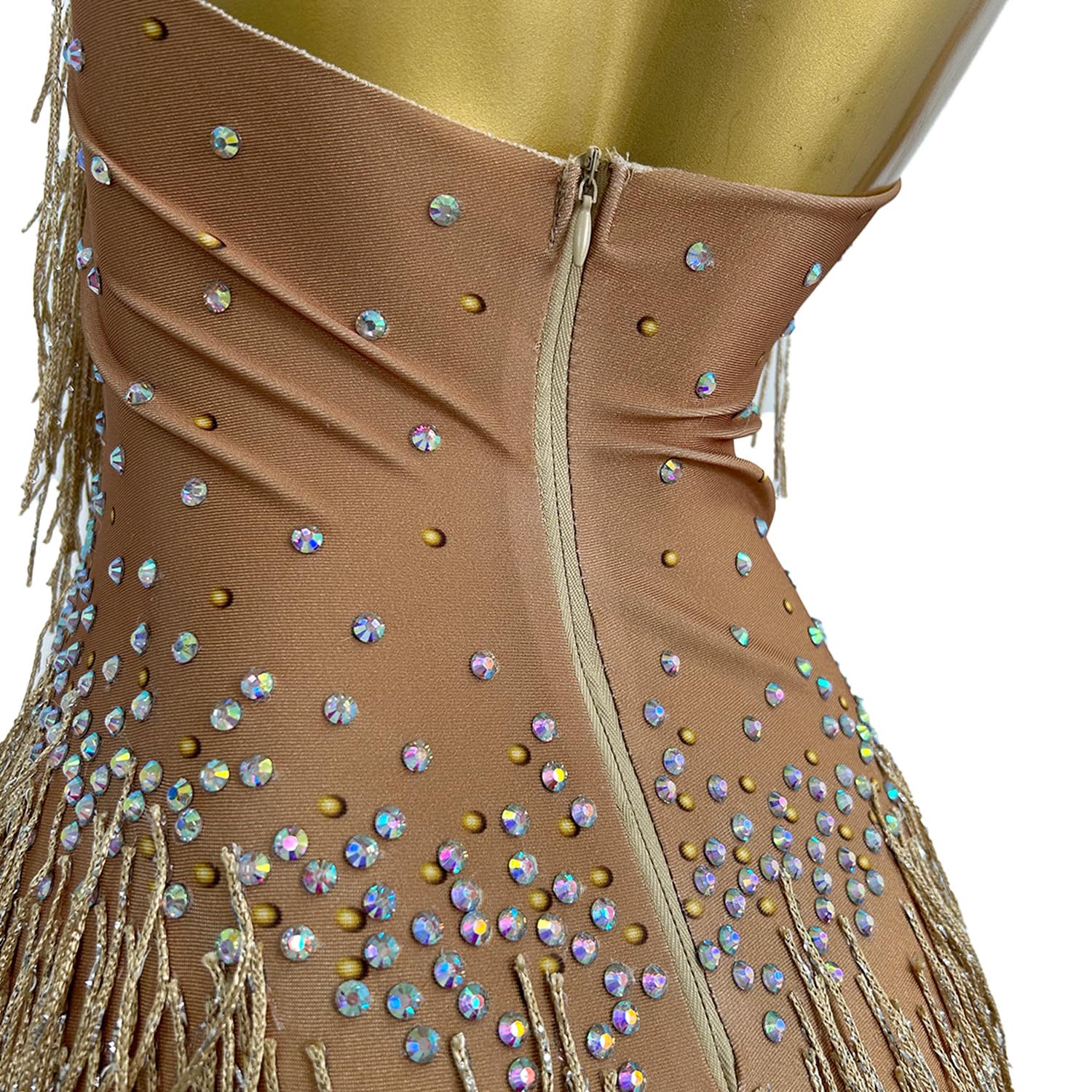 Glitzernder Strass-Fransen-Gymnastikanzug für Damen, Nachtclub, Party, Tanzkostüm, Einteiler, Bühnenkleidung, sexy Performance-Body