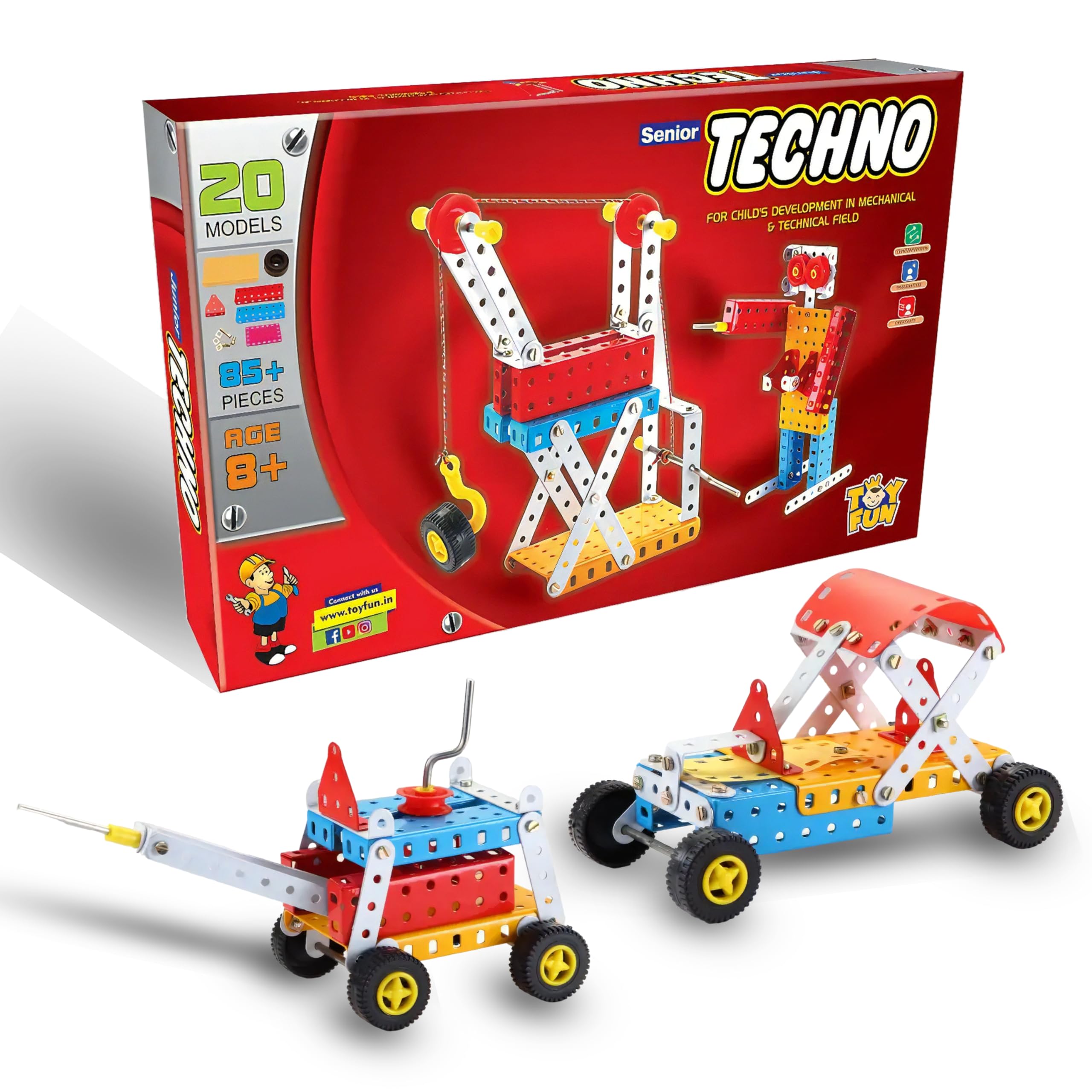 Soulmate Senior Techno| STEM Mechanical and Educational DIY Toy kit for Kids| 20 Models | 115+ Metal, Plastic Puzzle Pieces| Model Building Engineering Game Gift for Kids| Age 8+ |Multicolour (B0DC47NSXK) Amazon Price History, Amazon Price Tracker