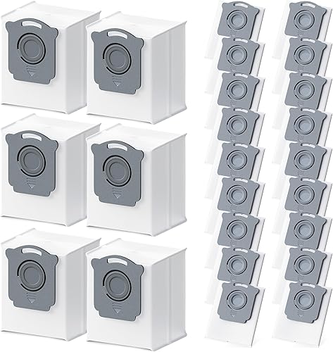 Paquete de 24 bolsas de vacío mejoradas de repuesto compatibles con iRobot Roomba i7, i7+, i3, i3+, i1+, i4, i4+, i6, i6+, j7, j7+, i8, i8+, s9, s9+