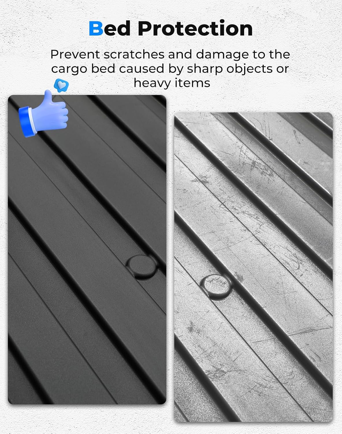 KEMIMOTO Rubber Bed Mat Liner Compatible with Ranger SP 570 / Crew 2022-2025 2026, Precision Fit Cargo Bed Liner SP 570 Accessories - Image 4