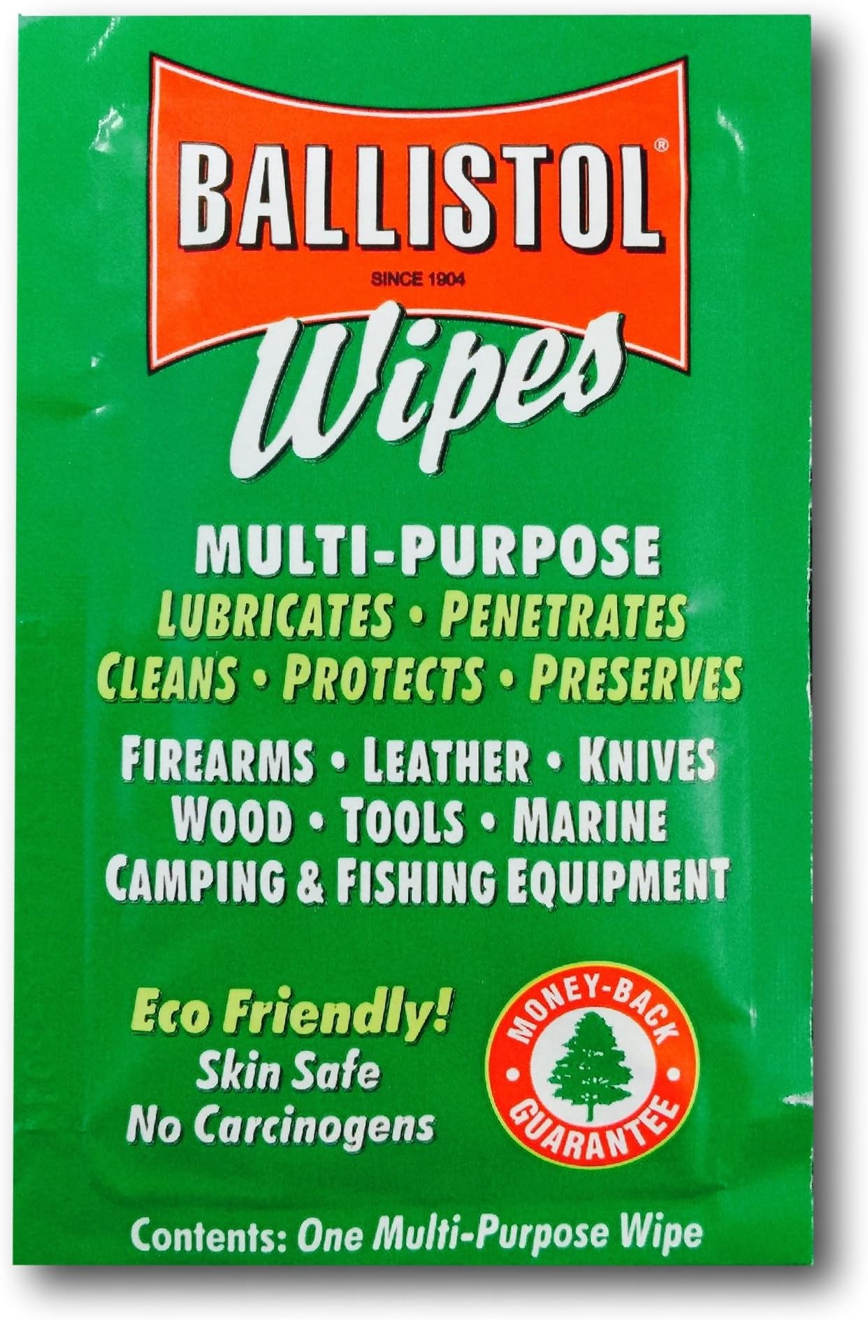Ballistol Multi-Purpose Wipes Lubricant Cleaner Protectant, 20 Count
