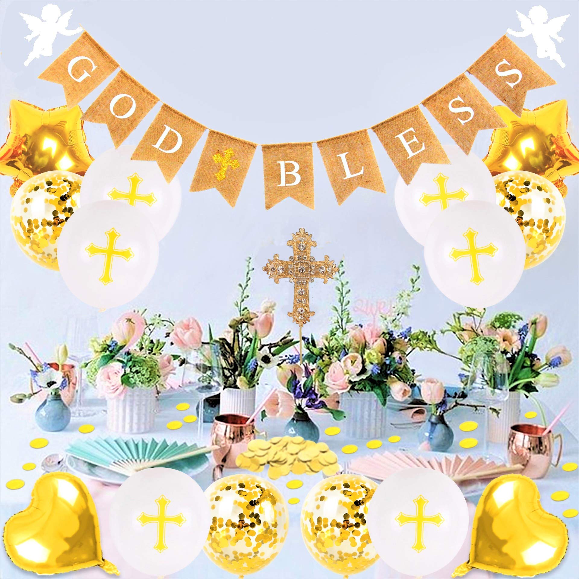 Buy Elkanah Baptism Decorations for Boys Girls First Communion