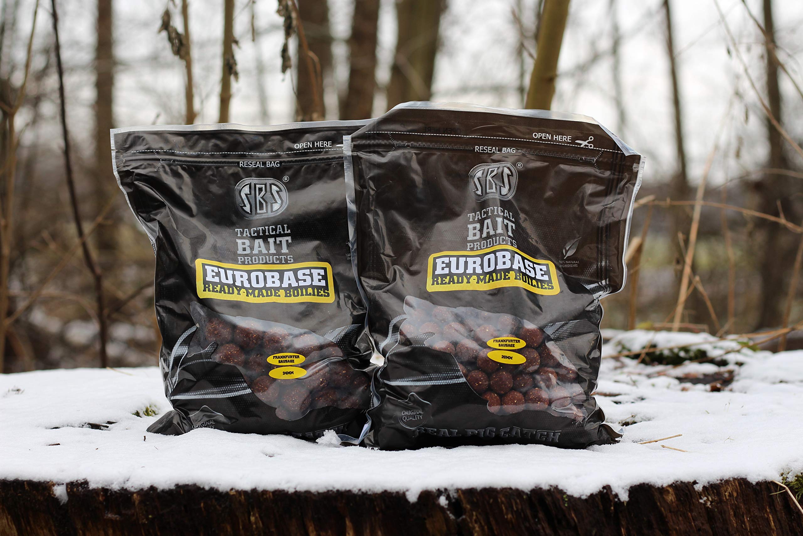 10kg Eurobase Boilies 24 mm Frankfurter Sausage Futter Karpfen Köder Angeln
