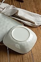 Vista 4 de famiware Juego de 4 Tazones Grandes para Pasta, Tazones Ocean Square de 8", Tazón Grande para Servir Pasta, Tazones Grandes para Cena, Juego