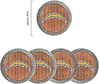 Vista 173 de NFL Team Logo 5-Pack Barrel Beverage Drink Coaster Set