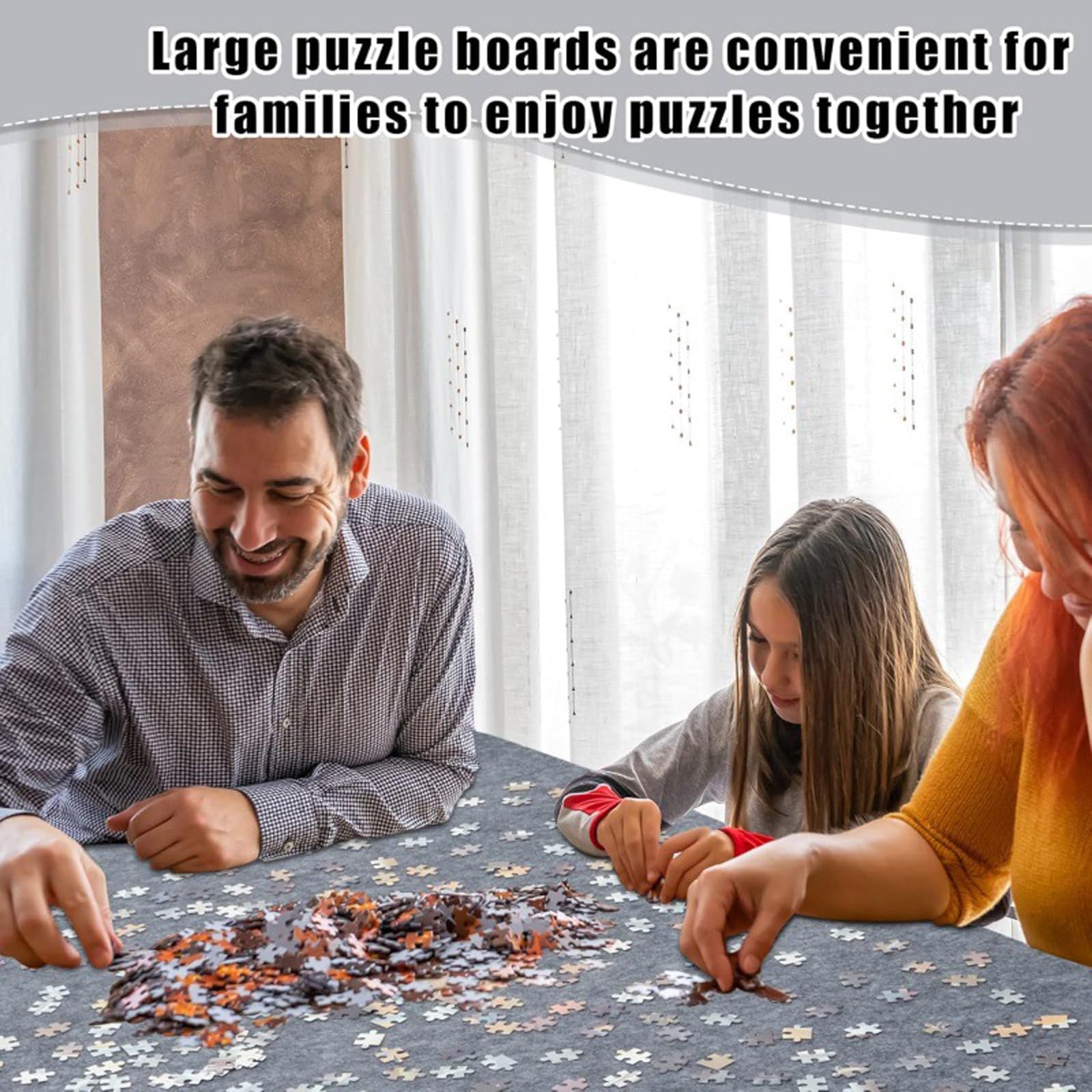 Table de Puzzle,Plateau Puzzles en Feutre,Tapis de Puzzle Pliable,Planche à Puzzles Multifonction,pour Jusqu'à 500-2000 Pièces,pour Organiser et Ranger Les pièces de Puzzle