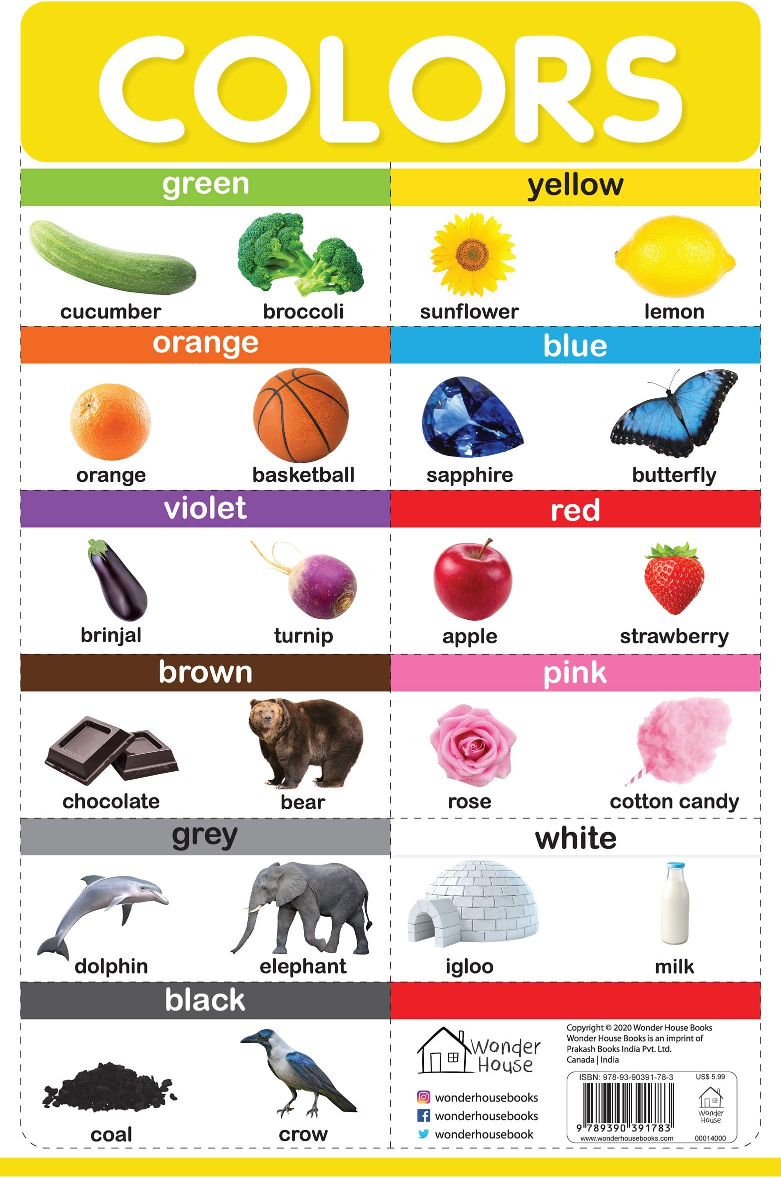 Colors - My First Early Learning Wall Posters: For Preschool, Kindergarten, Nursery And Homeschooling (19 Inches X 29 Inches)