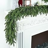 6Ft Christmas Garland Realistic Fuller,Natural Droopy,Lifelike Xmas Green Pine Cedar Mantle Garland for Table Mantle Wall Yard Fireplace Staircase, Garlands for Decoration Christmas Indoor Outdoor