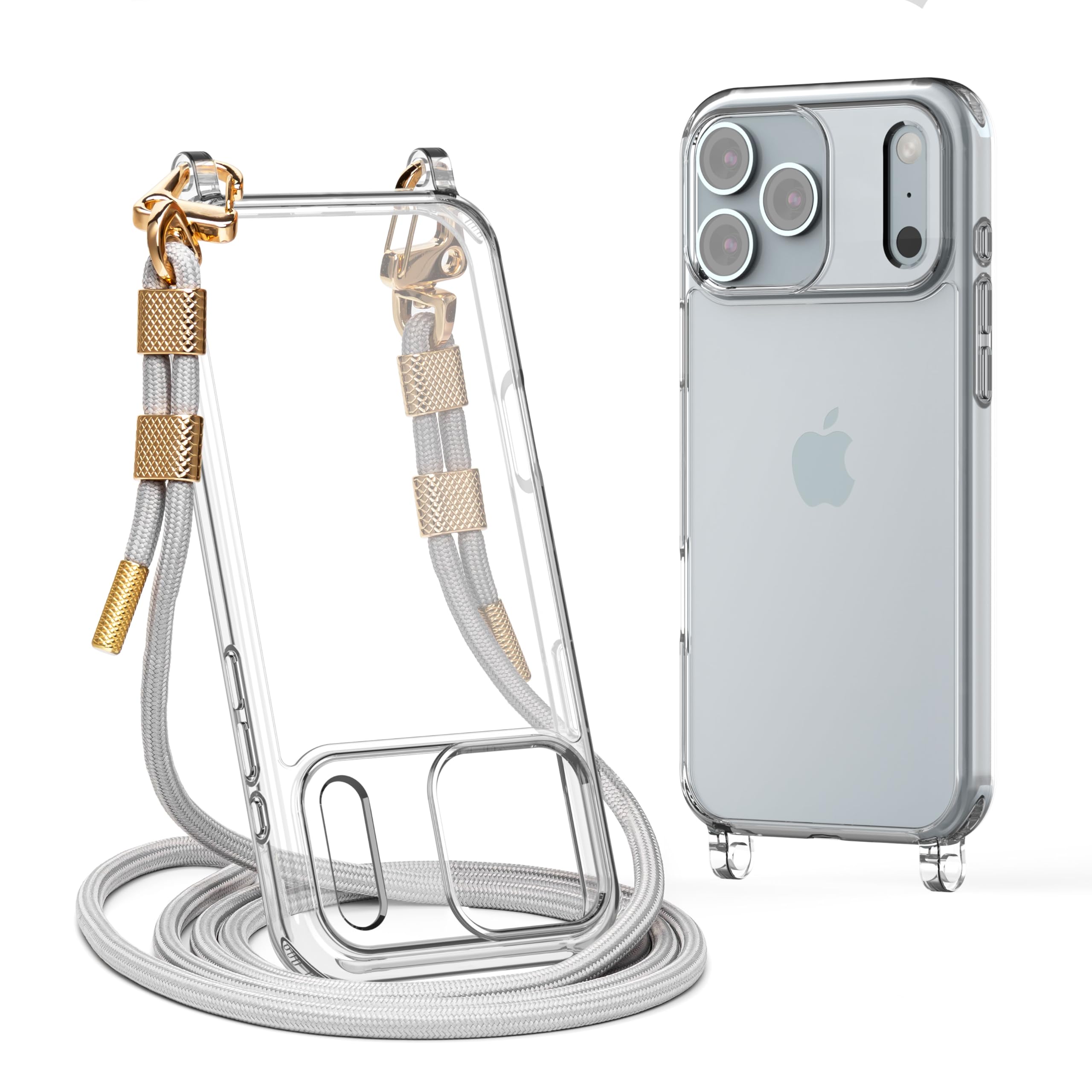 Amazon.com: Lawonda for iPhone 17 Pro Case with Strap, Clear