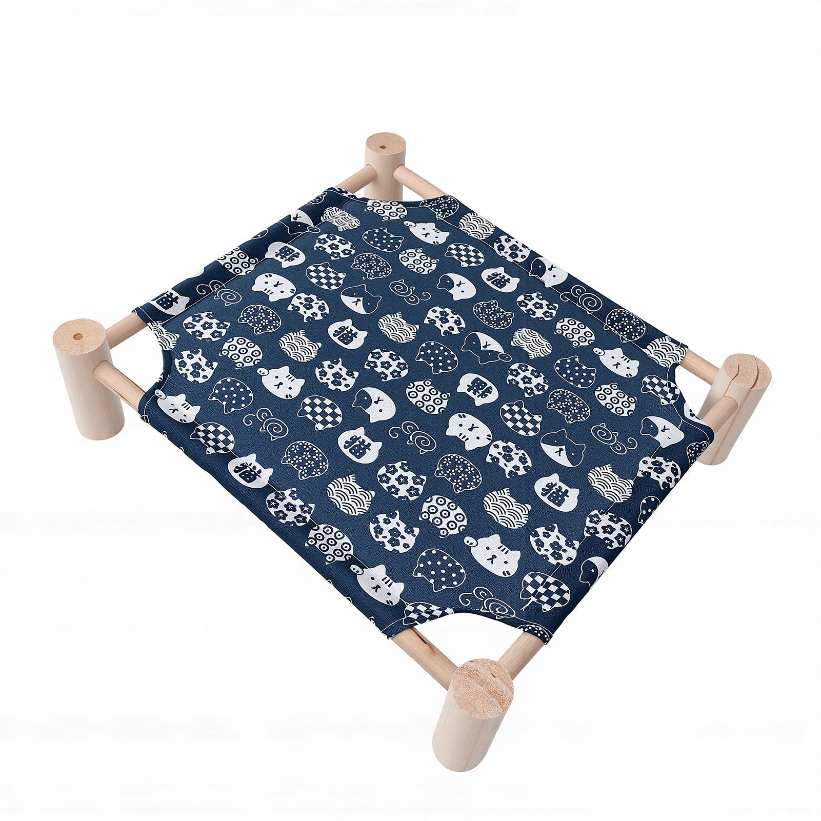 Lit surélevé pour chats respirant Karlak berceau bois portable contre humidité sol