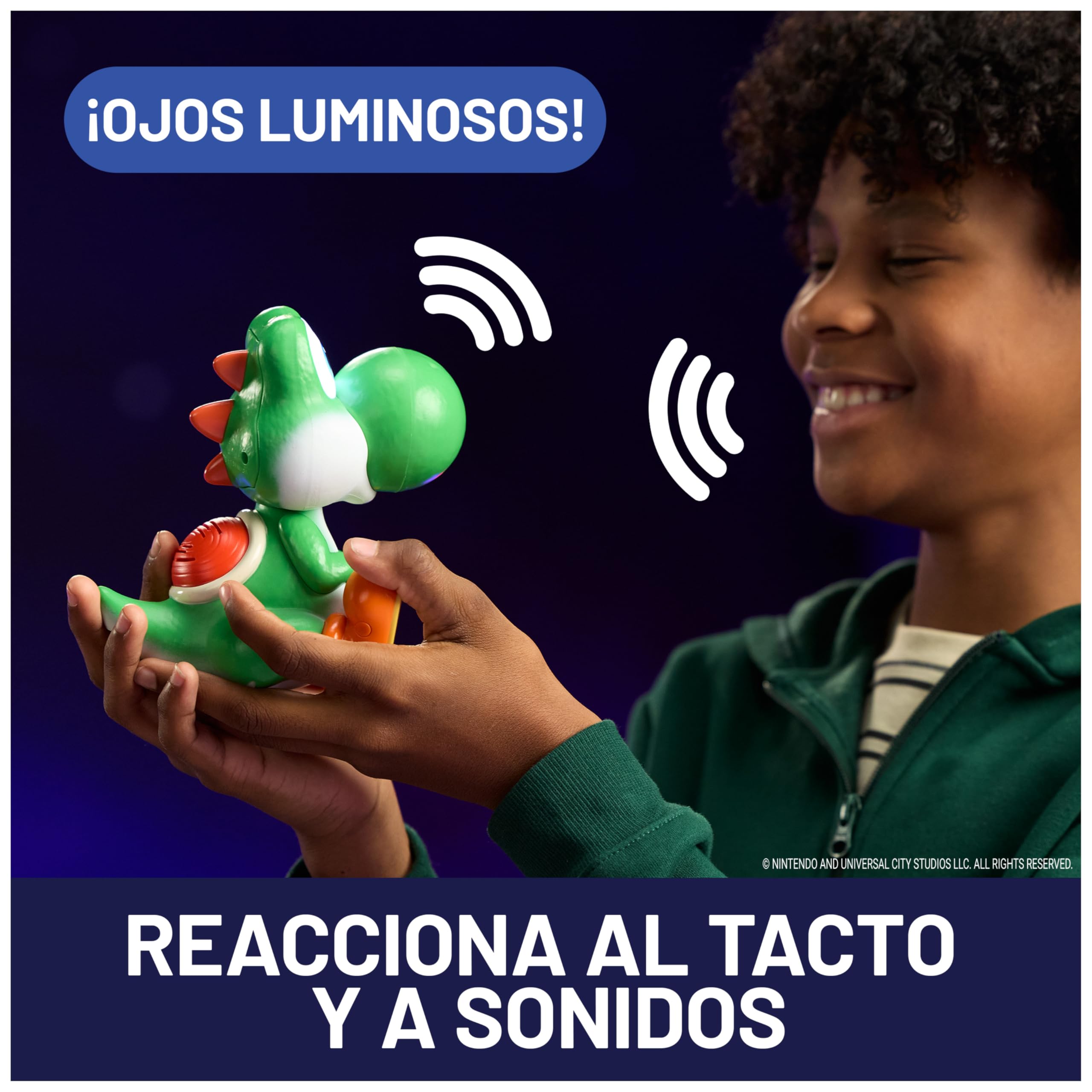 Yoshi - Yoshi Interactivo con Luces Y Sonidos Que Sale del Huevo | Super Mario Galaxy La Película | Mascota Virtual De Mario Bros | Juguetes Niños 4 Años O Más | Regalo Niño 4 Años O Más